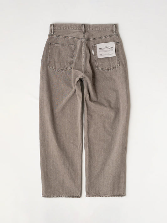 Relaxed fit 5 Pockets Denim Washed Moca