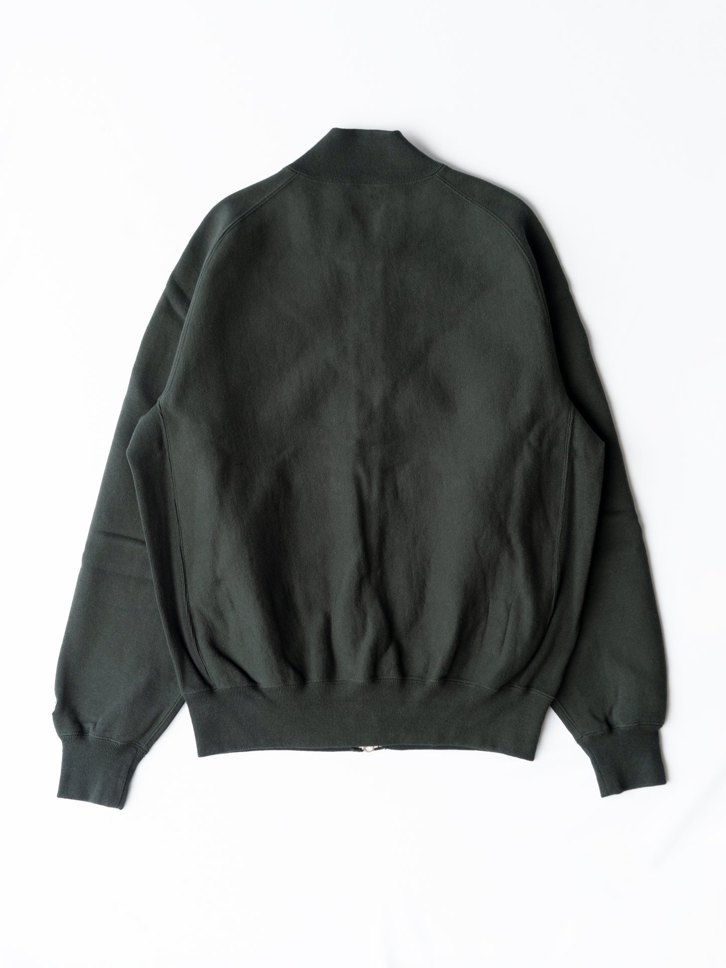 Zip Rib Neck Sweat