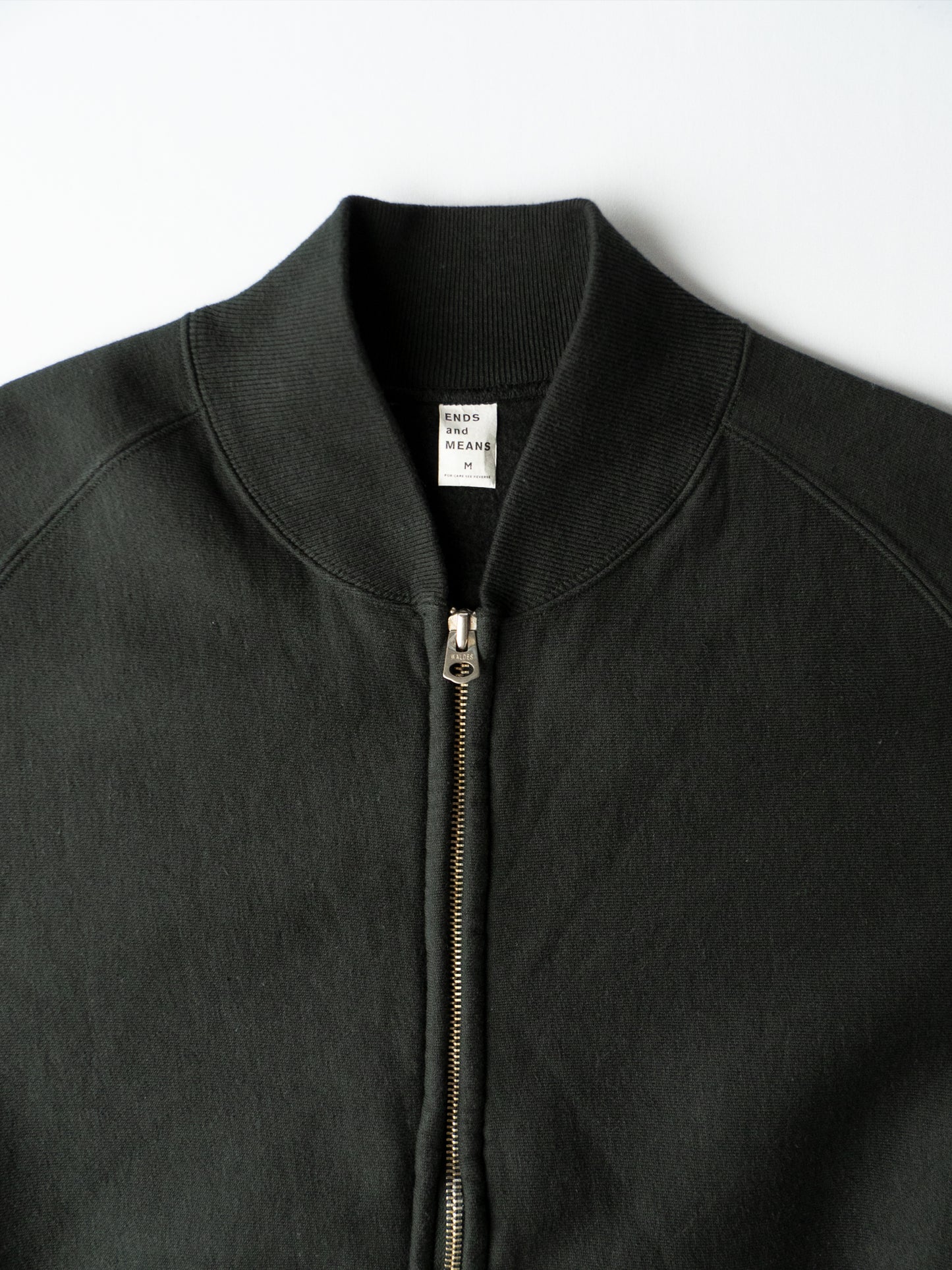 Zip Rib Neck Sweat