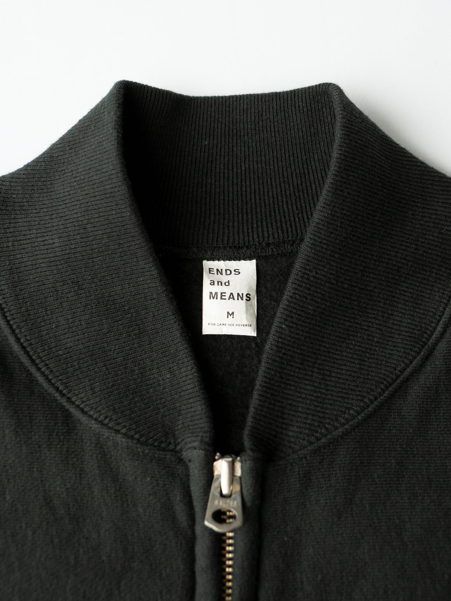 Zip Rib Neck Sweat