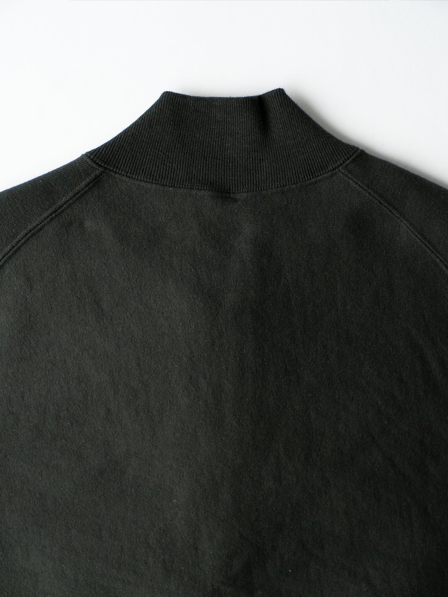 Zip Rib Neck Sweat
