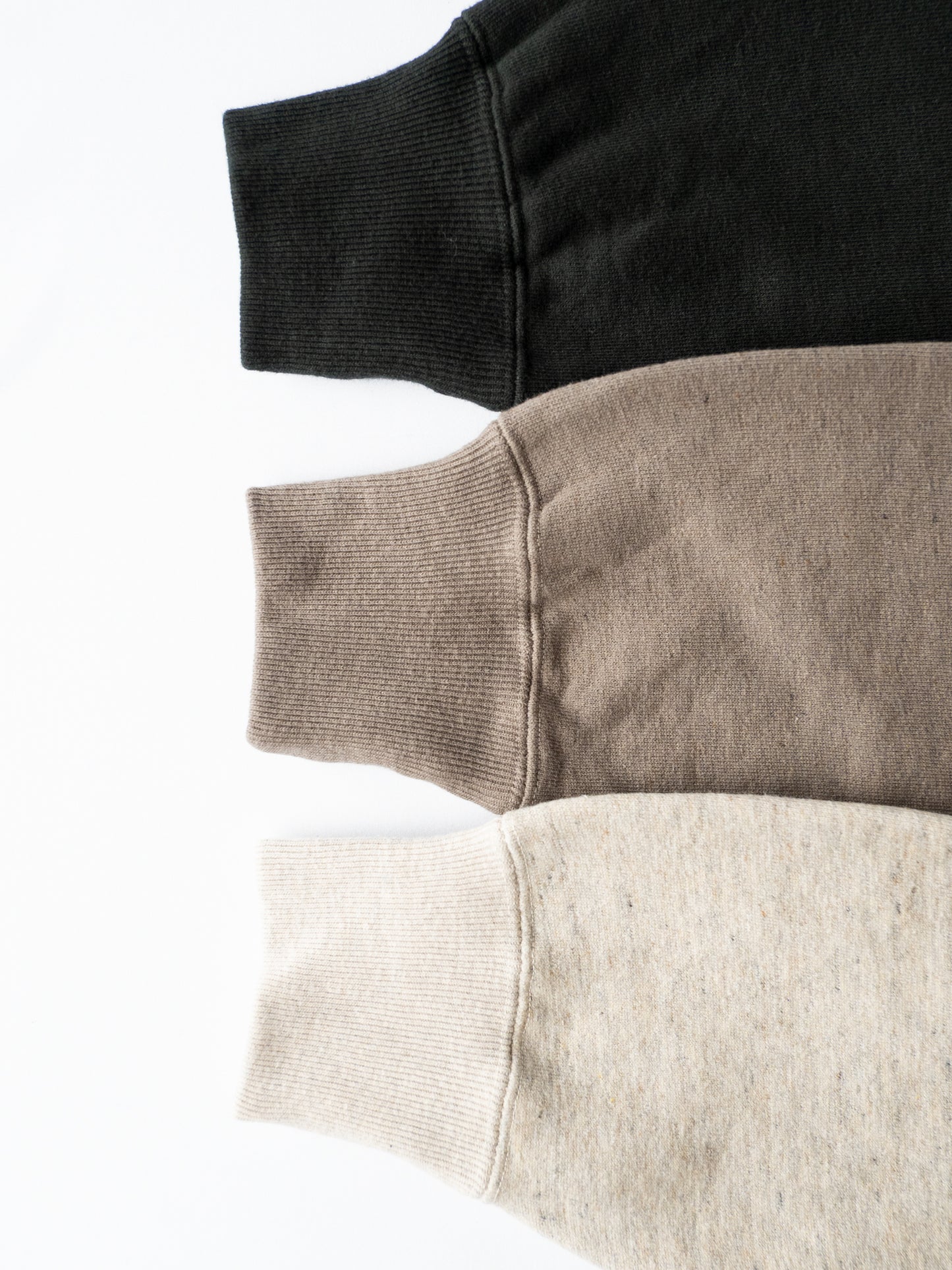 Zip Rib Neck Sweat