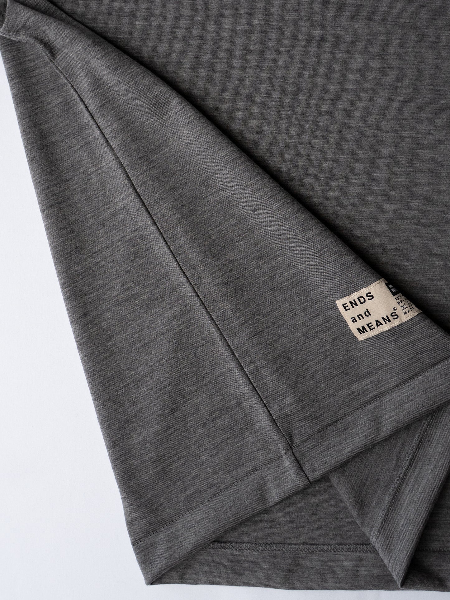 Merino Wool Pocket L/S Mock Neck Tee