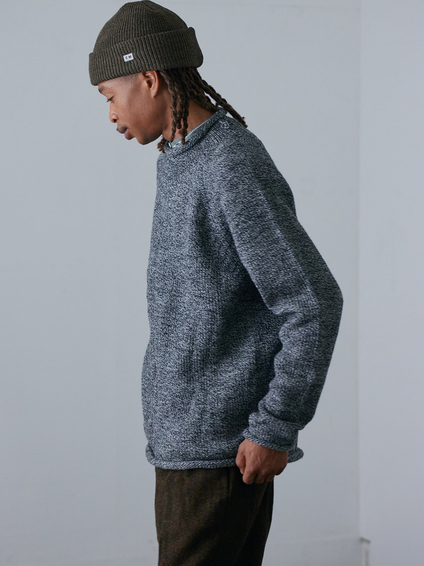 Roll Neck Nep Knit