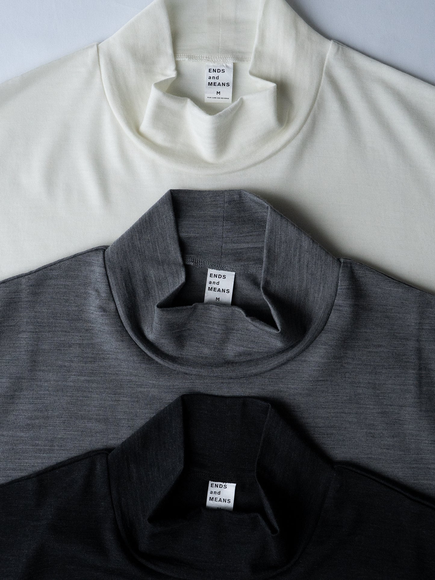 Merino Wool Pocket L/S Mock Neck Tee