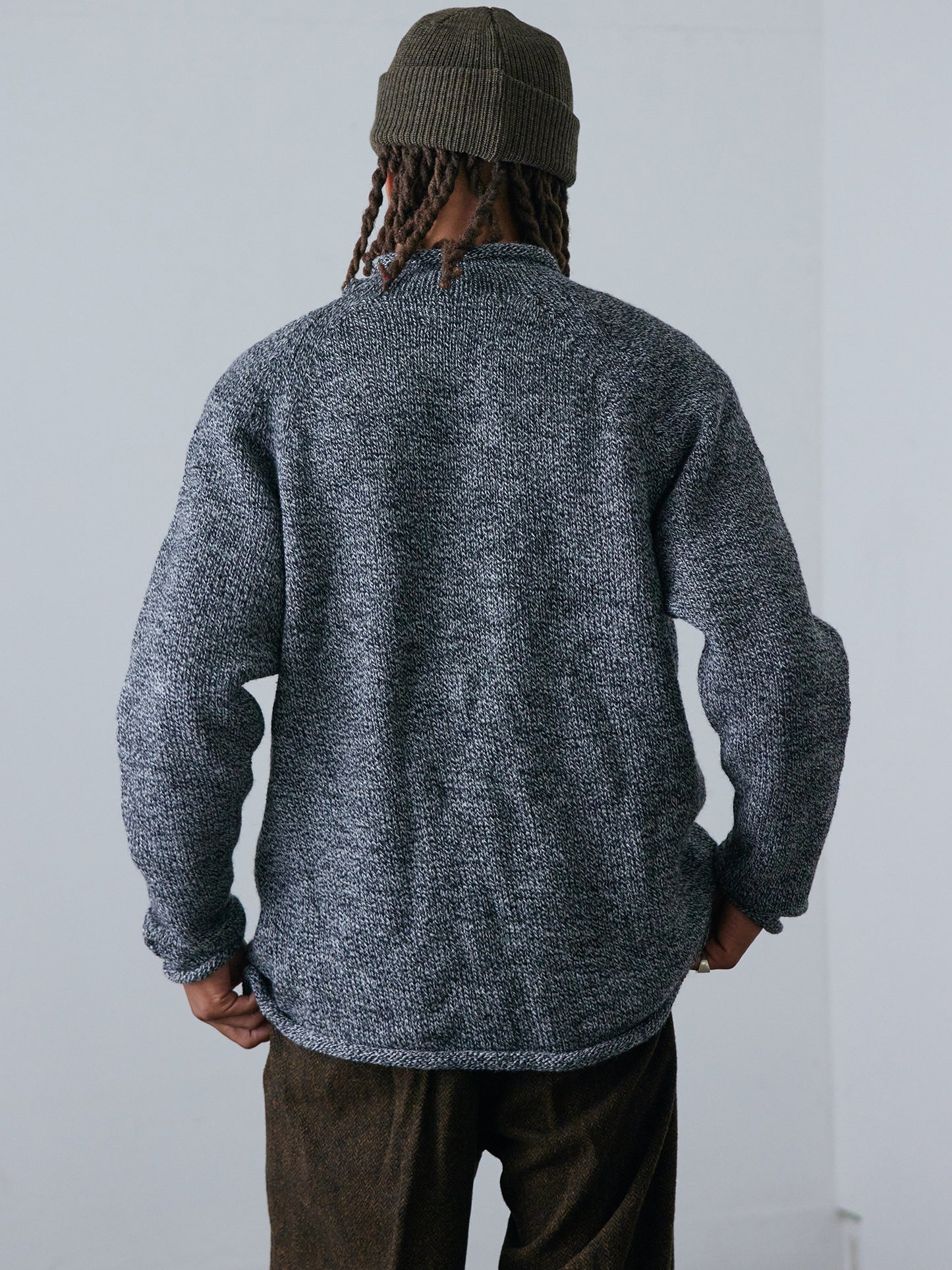Roll Neck Nep Knit