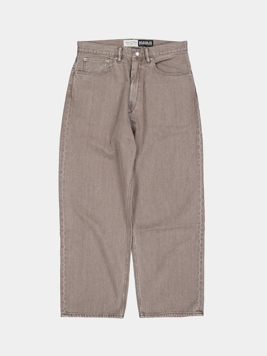 Relaxed fit 5 Pockets Denim Washed Moca
