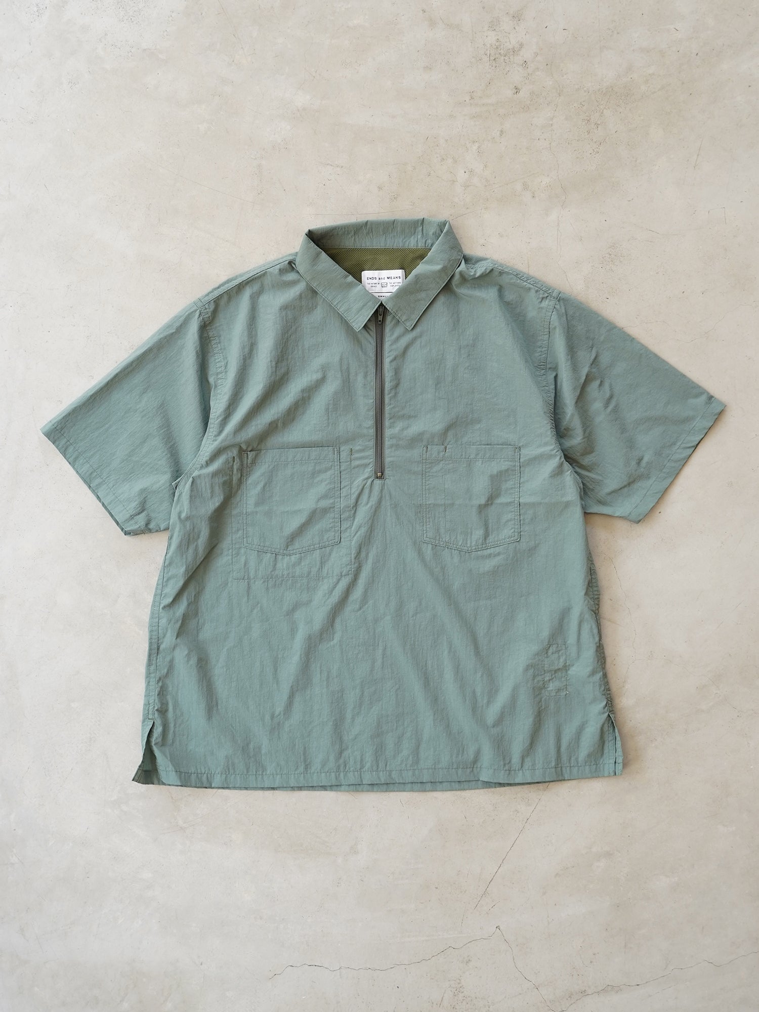 ends and means 半袖シャツコットンリネン
