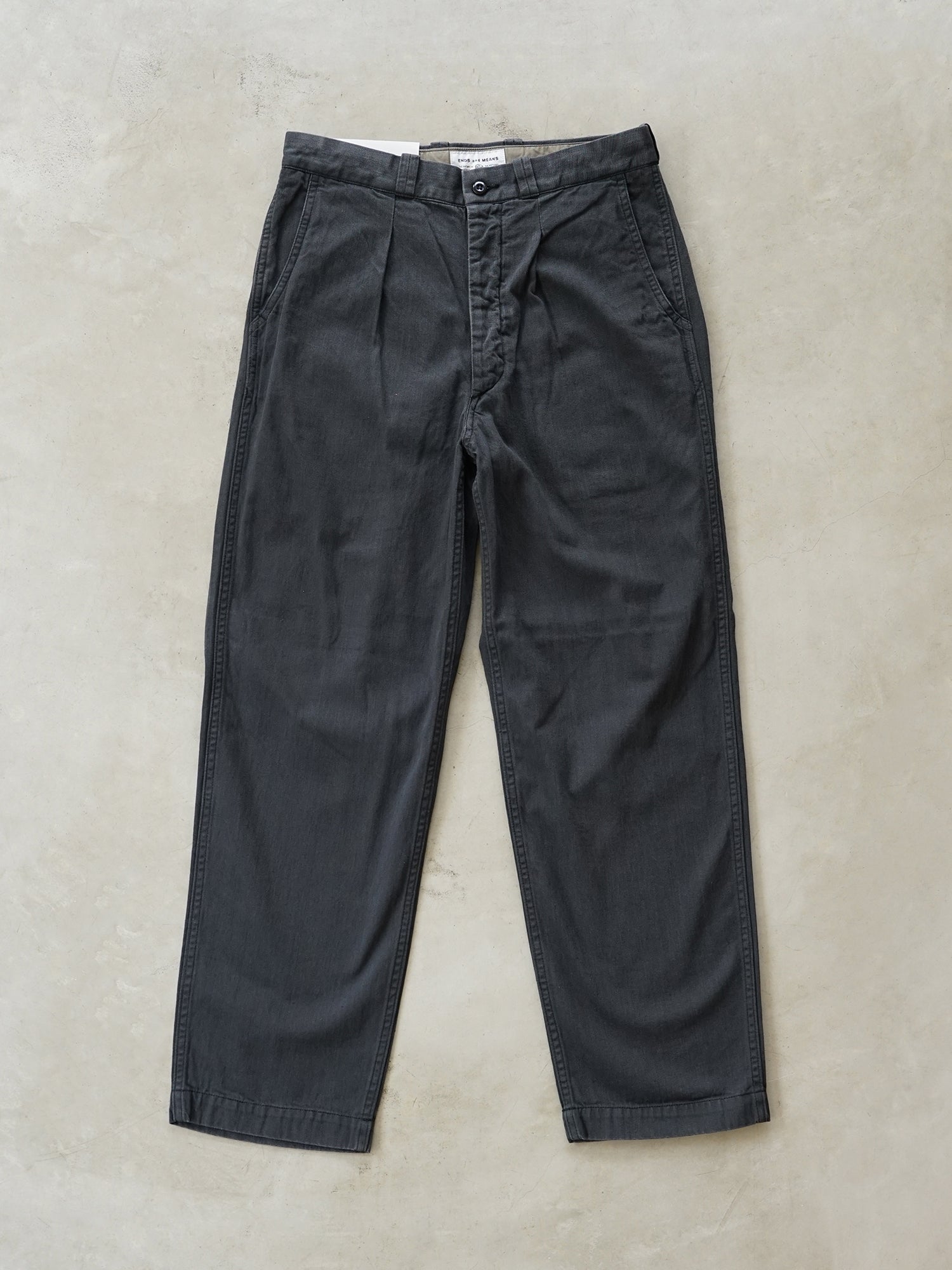 ENDS and MEANS Army Chino Gray Denim – CUXTON HOUSE