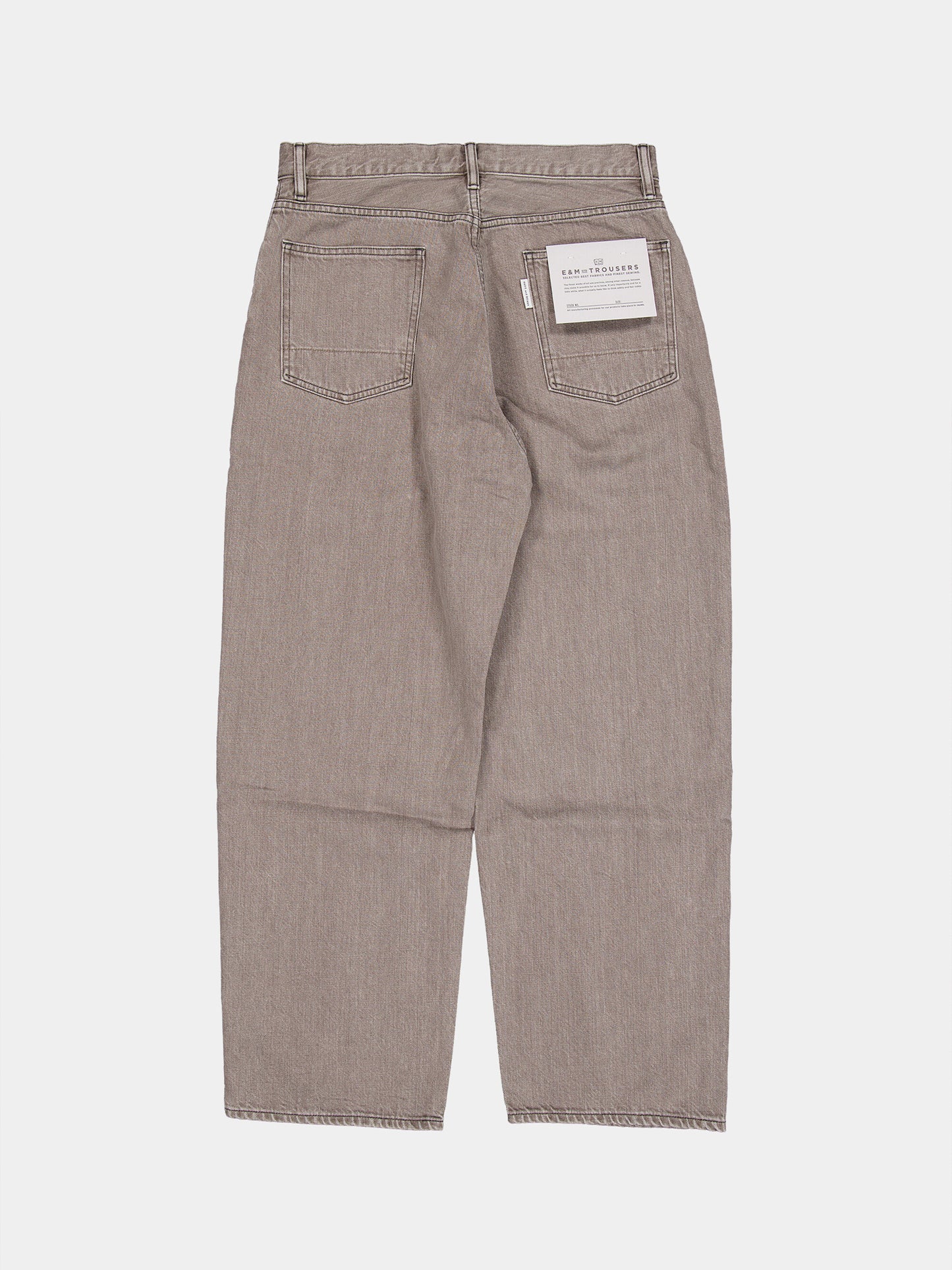 Relaxed fit 5 Pockets Denim Washed Moca
