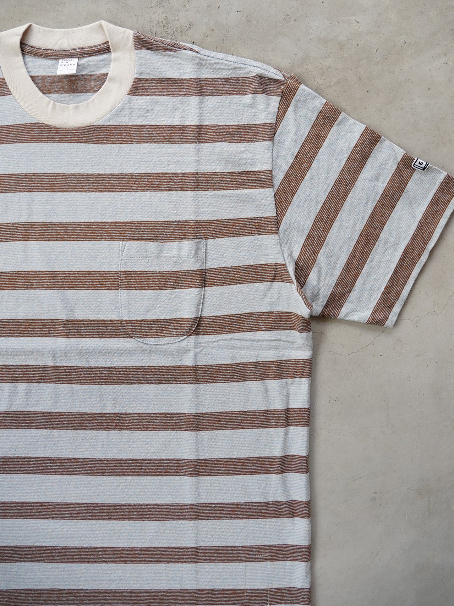 Horizontal striped Pocket Tee