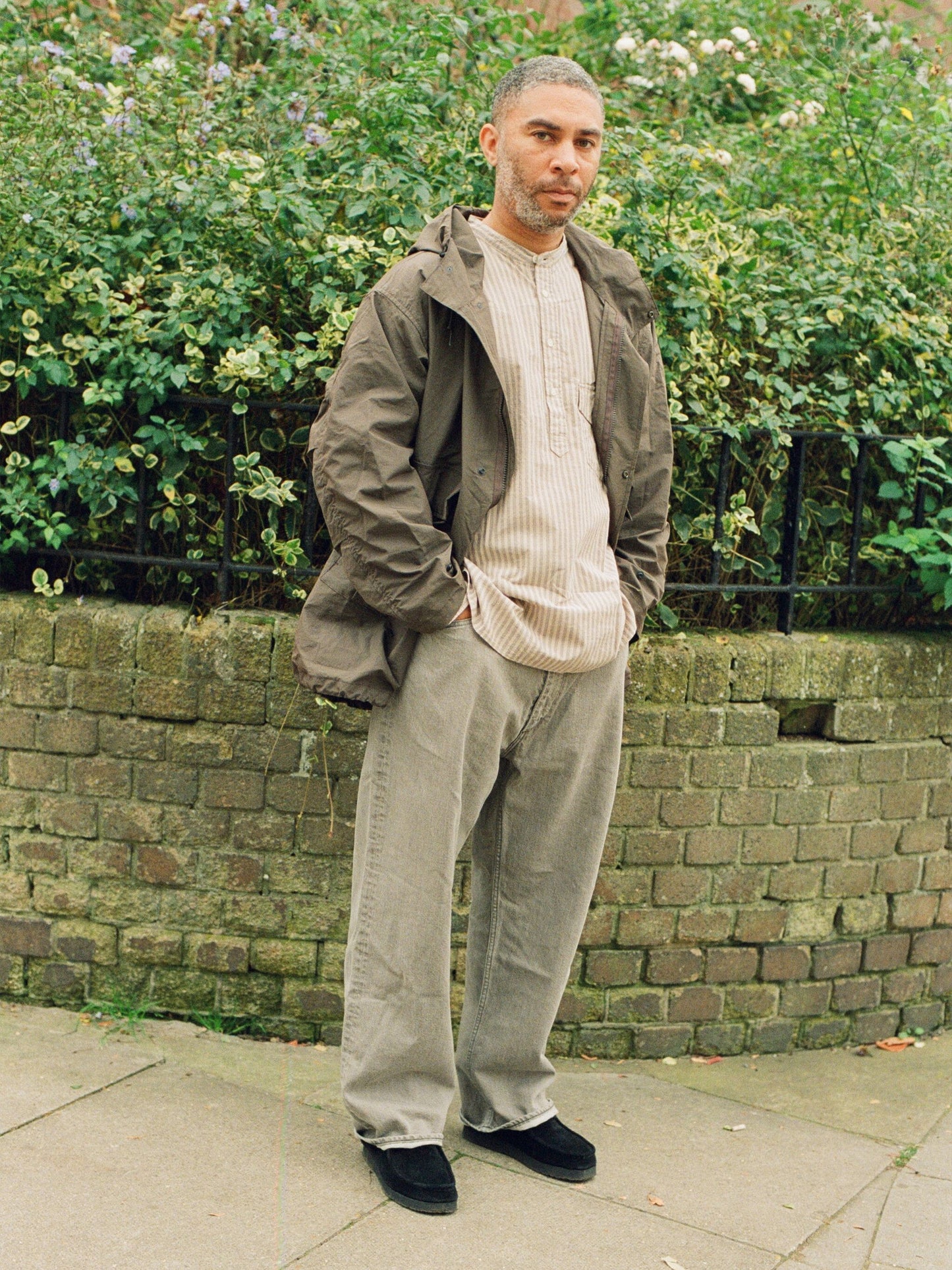 Relaxed fit 5 Pockets Denim Washed Moca