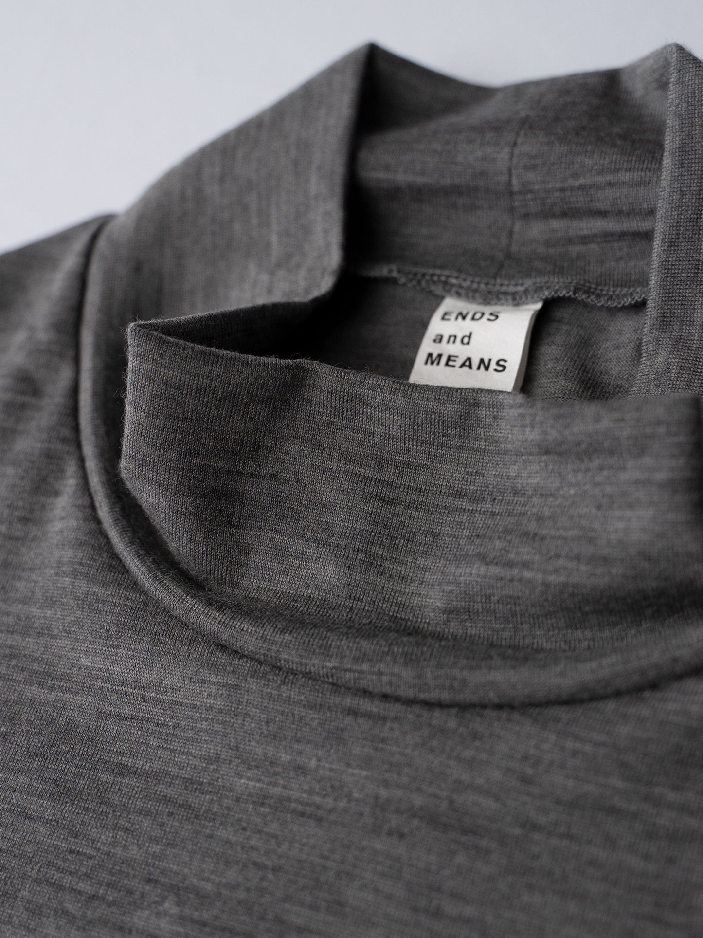 Merino Wool Pocket L/S Mock Neck Tee