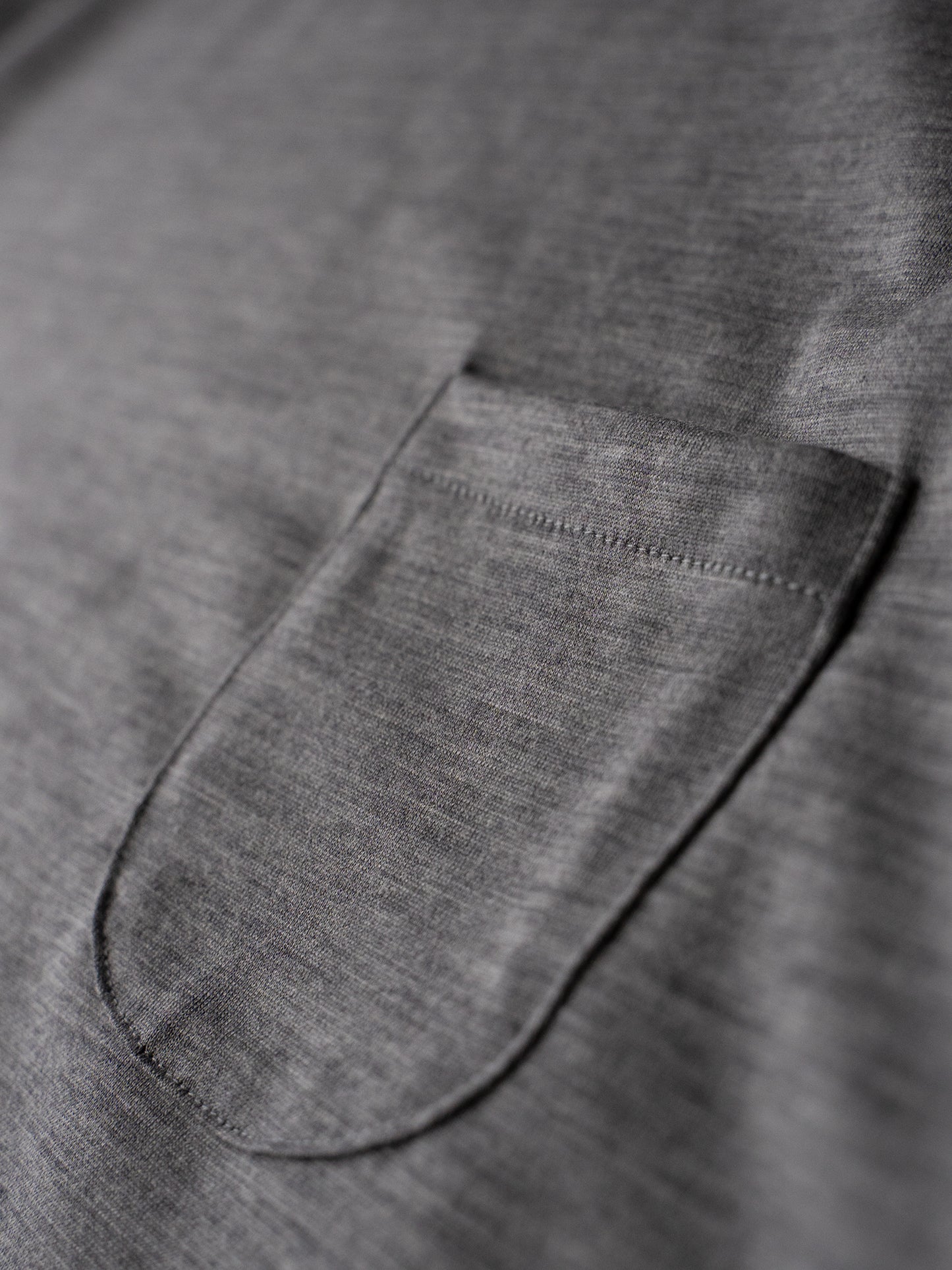 Merino Wool Pocket L/S Mock Neck Tee