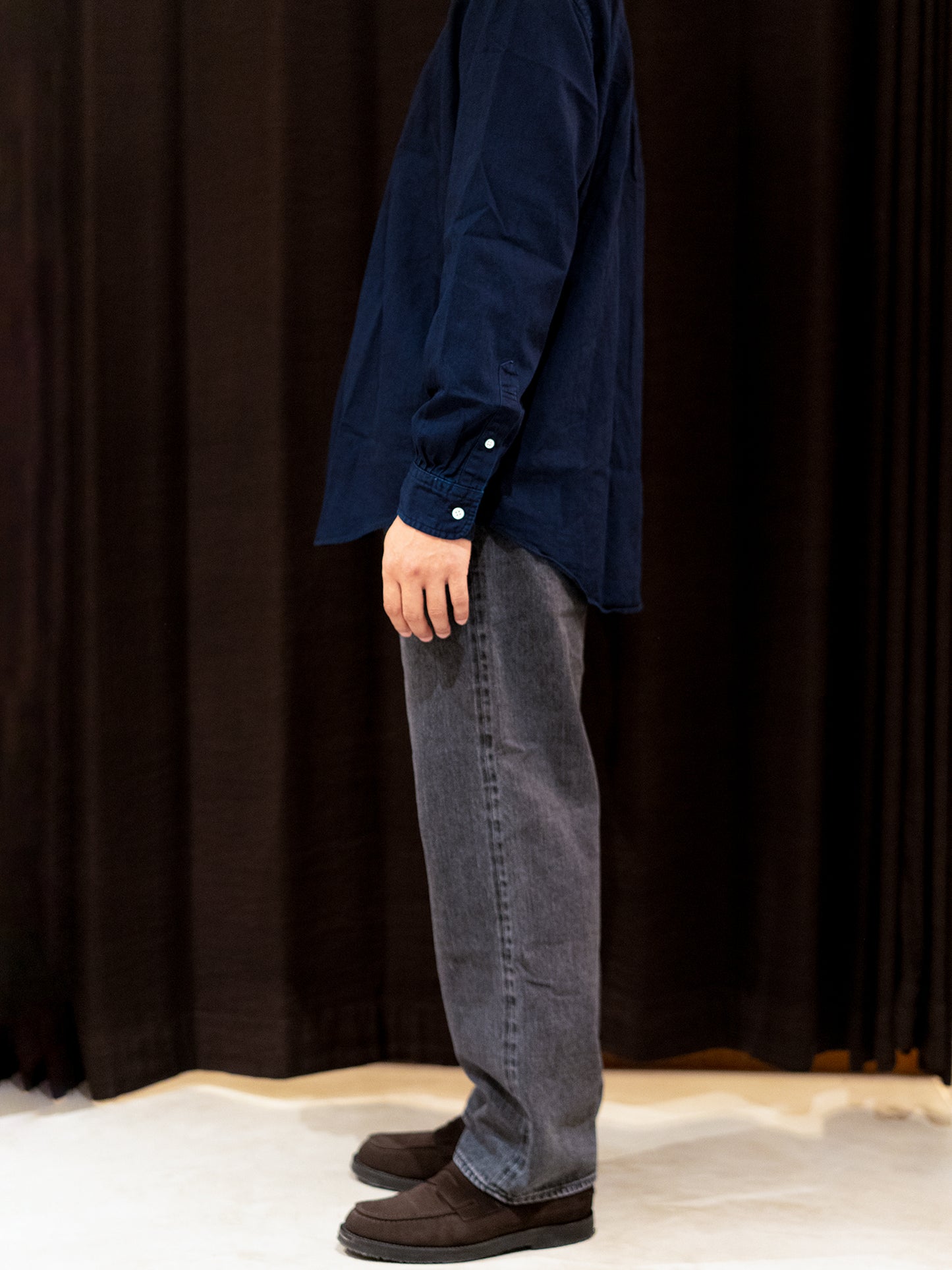 5 Pockets Denim Washed Black