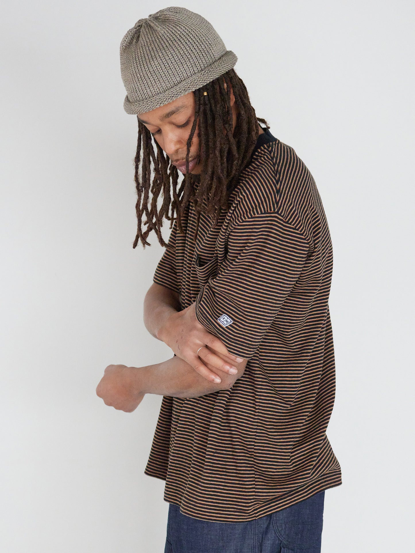 Horizontal striped Pocket Tee