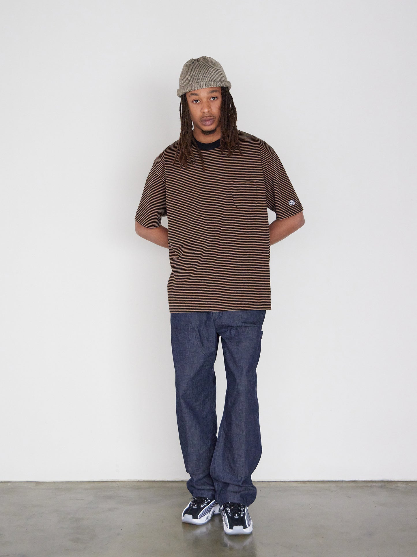 Horizontal striped Pocket Tee