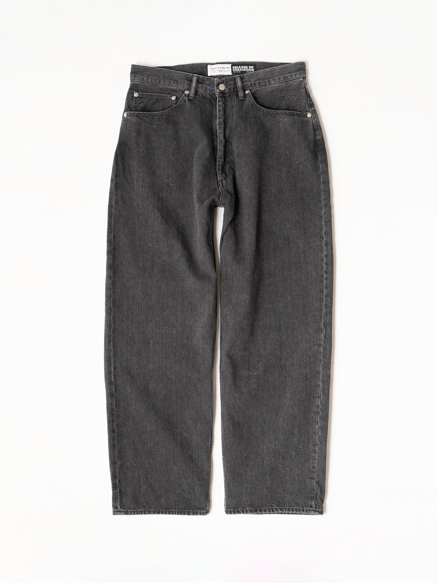 Relaxed fit 5-pocket washed denim