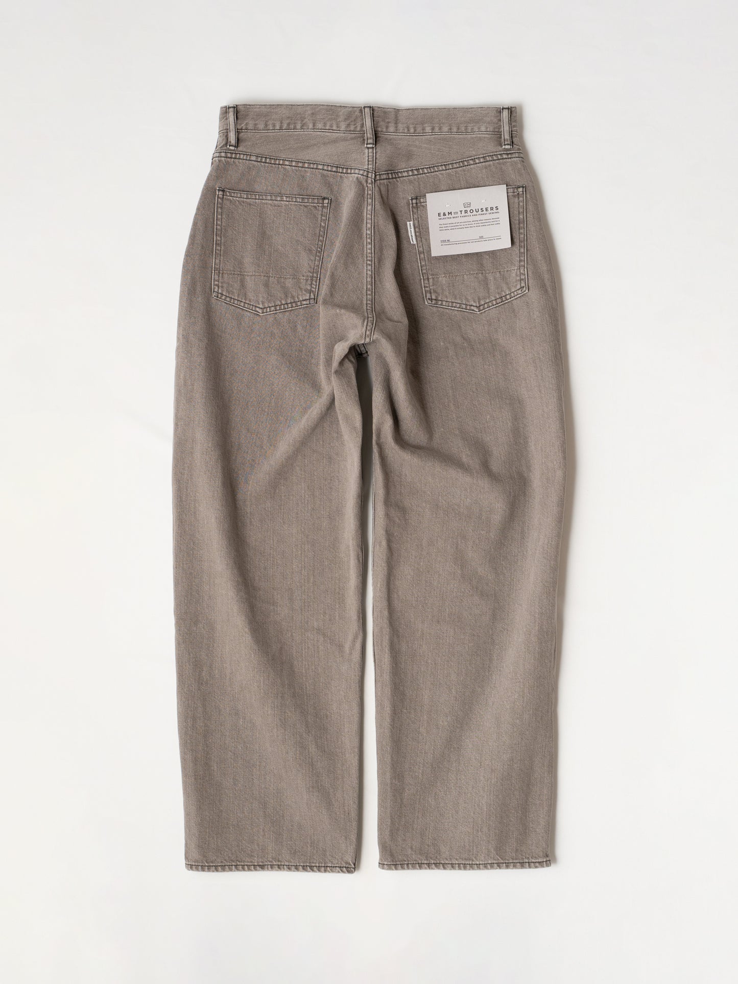 Relaxed fit 5 Pockets Denim Washed Moca