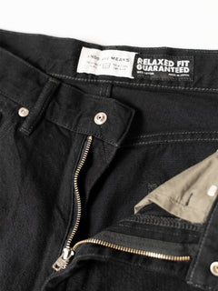 Relaxed Fit 5-Pocket Denim (Black)
