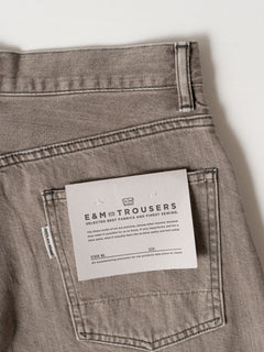 Relaxed fit 5-Pocket Washed Moca Denim