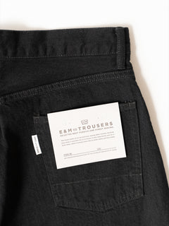 Relaxed Fit 5-Pocket Denim (Black)