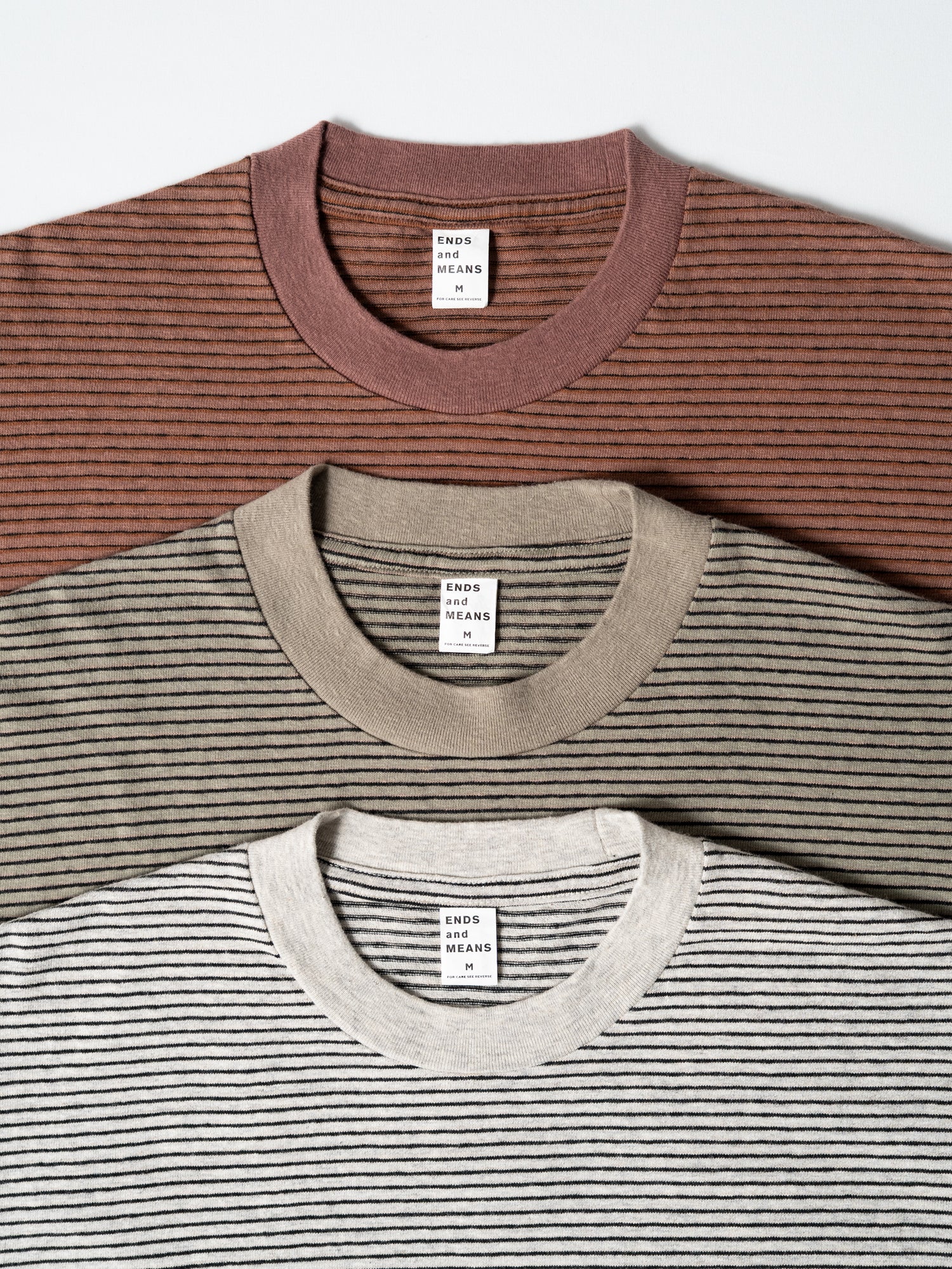 26SS ends and means ボーダーT ロンT M ENDS and MEANS Horizontal Striped L/S Tee – CUXTON HOUSE