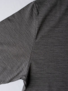Merino Wool Pocket Long-Sleeve Mock Neck Tee