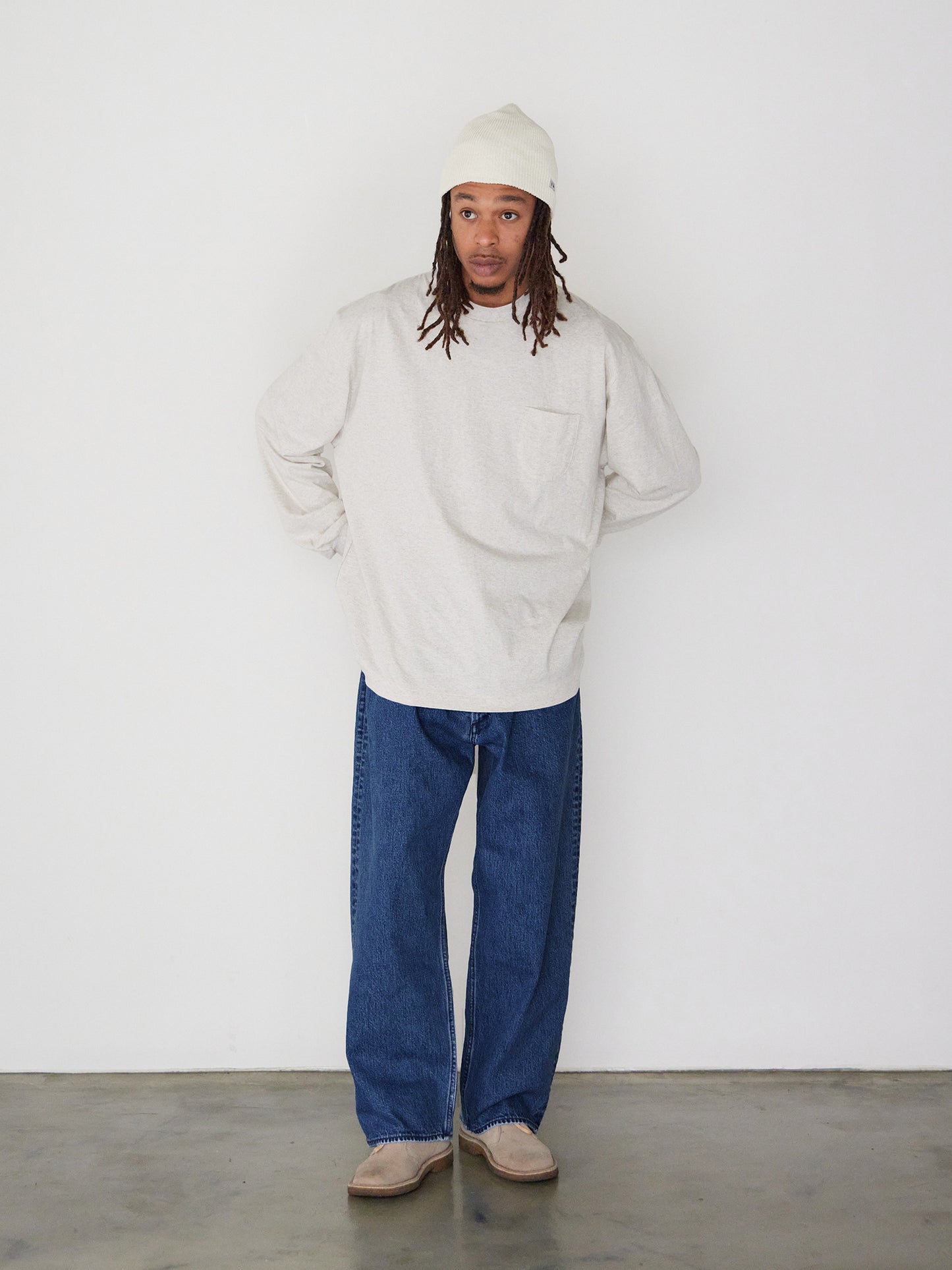 Relaxed fit 5 Pockets Denim Washed