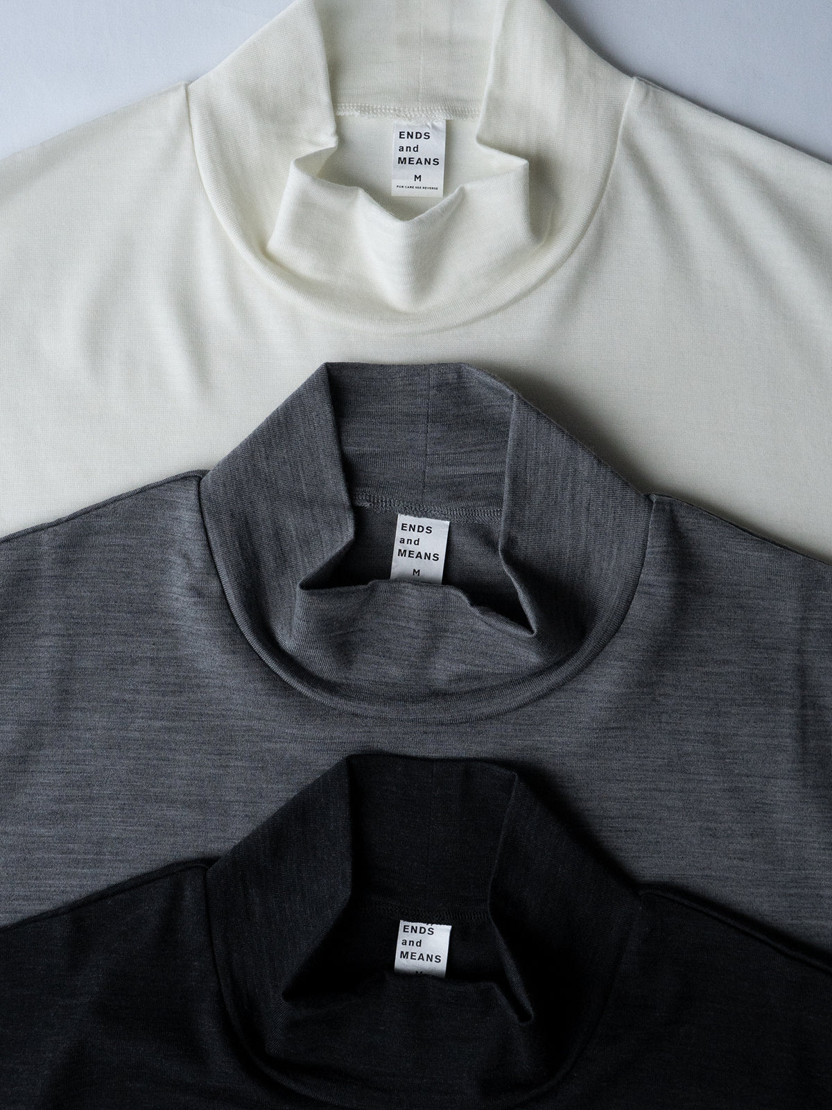 Merino Wool Pocket Long-Sleeve Mock Neck Tee