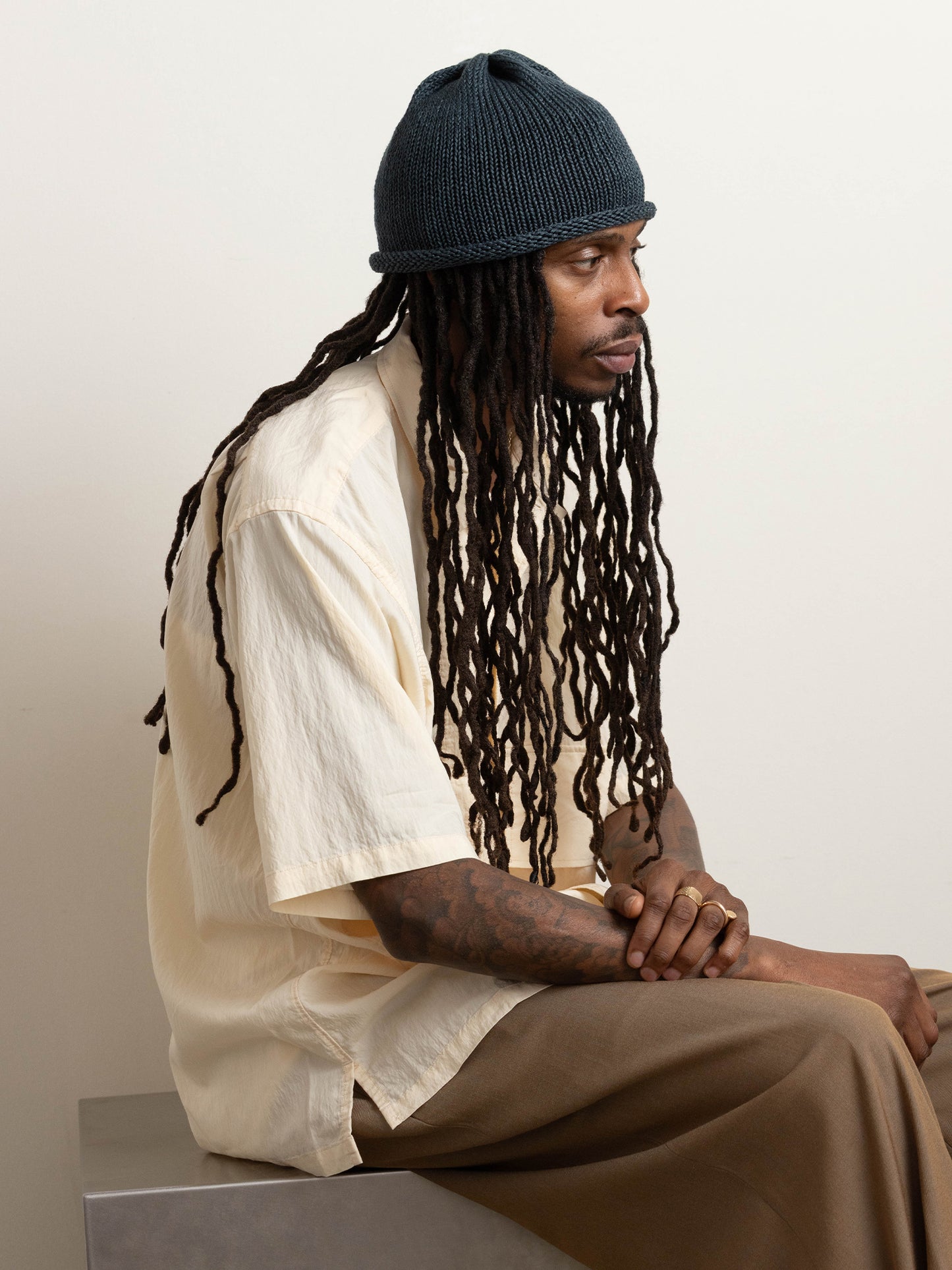 Roll Up Knit Cap