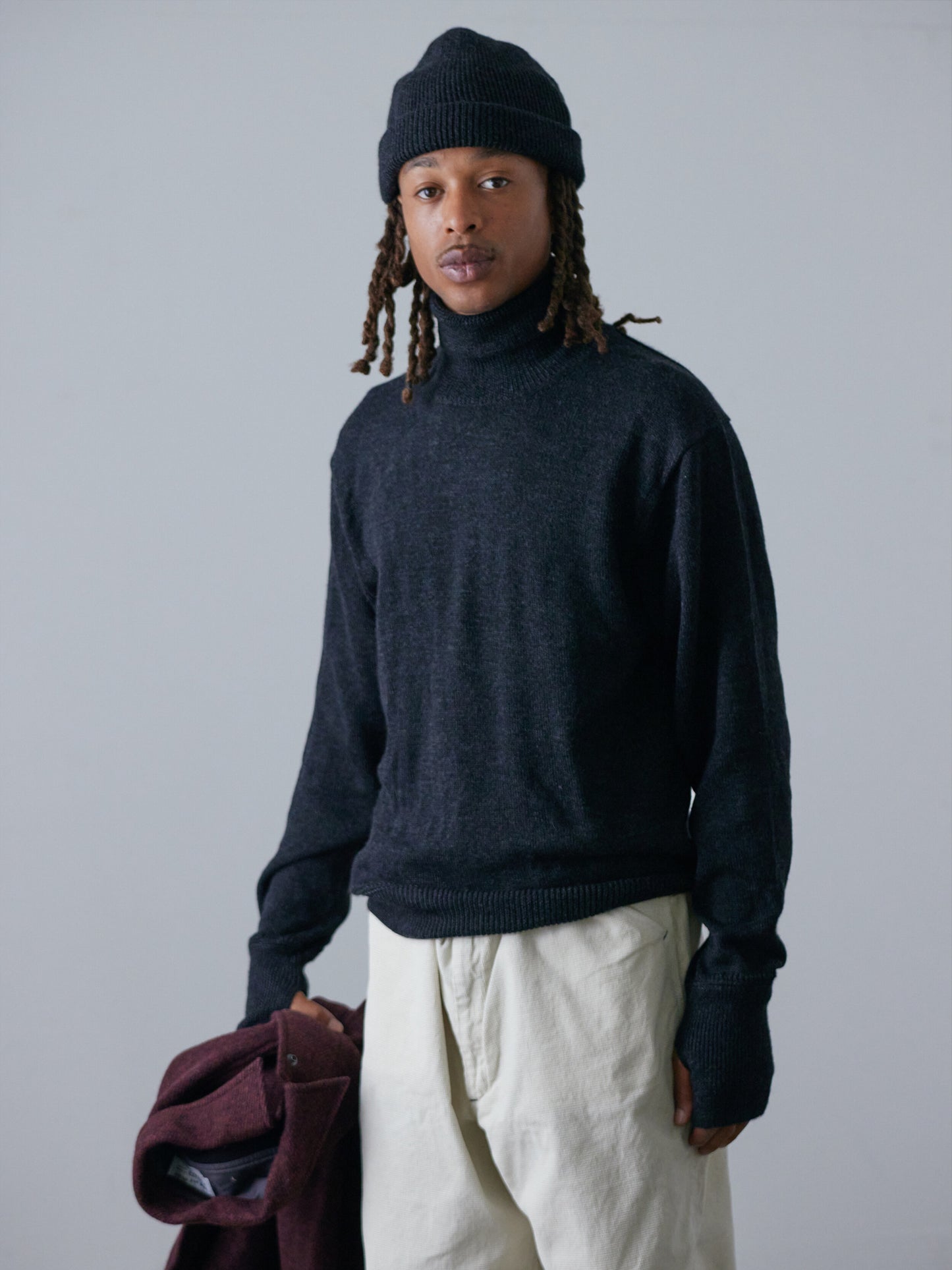 Merino Wool Turtle Neck Knit