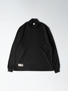 Merino Wool Pocket Long-Sleeve Mock Neck Tee