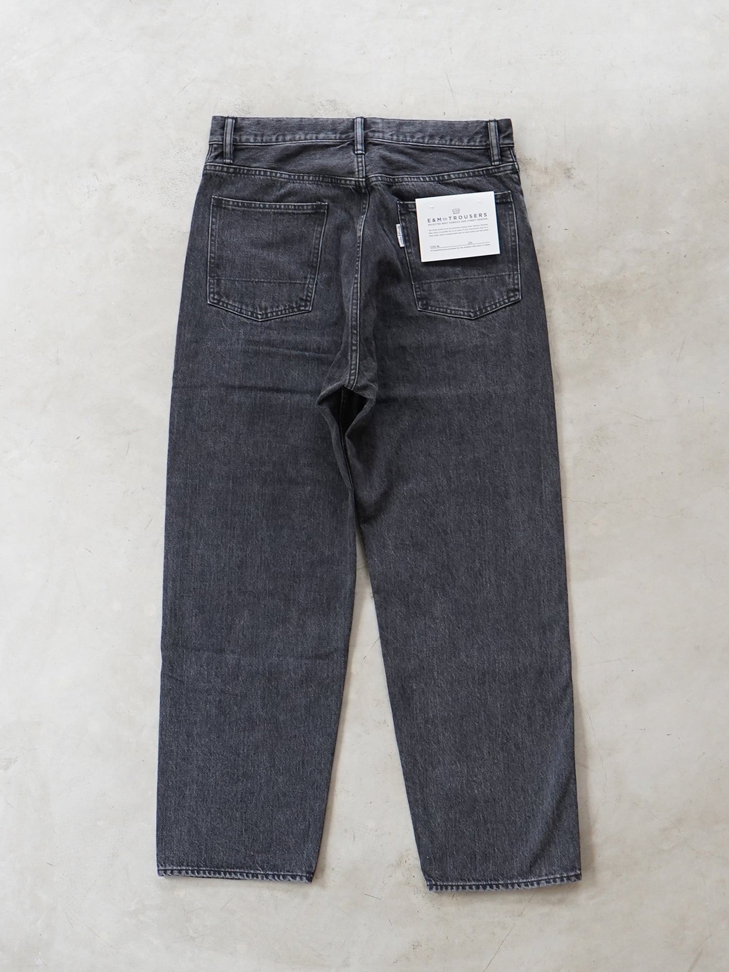 5 Pockets Denim Washed Black