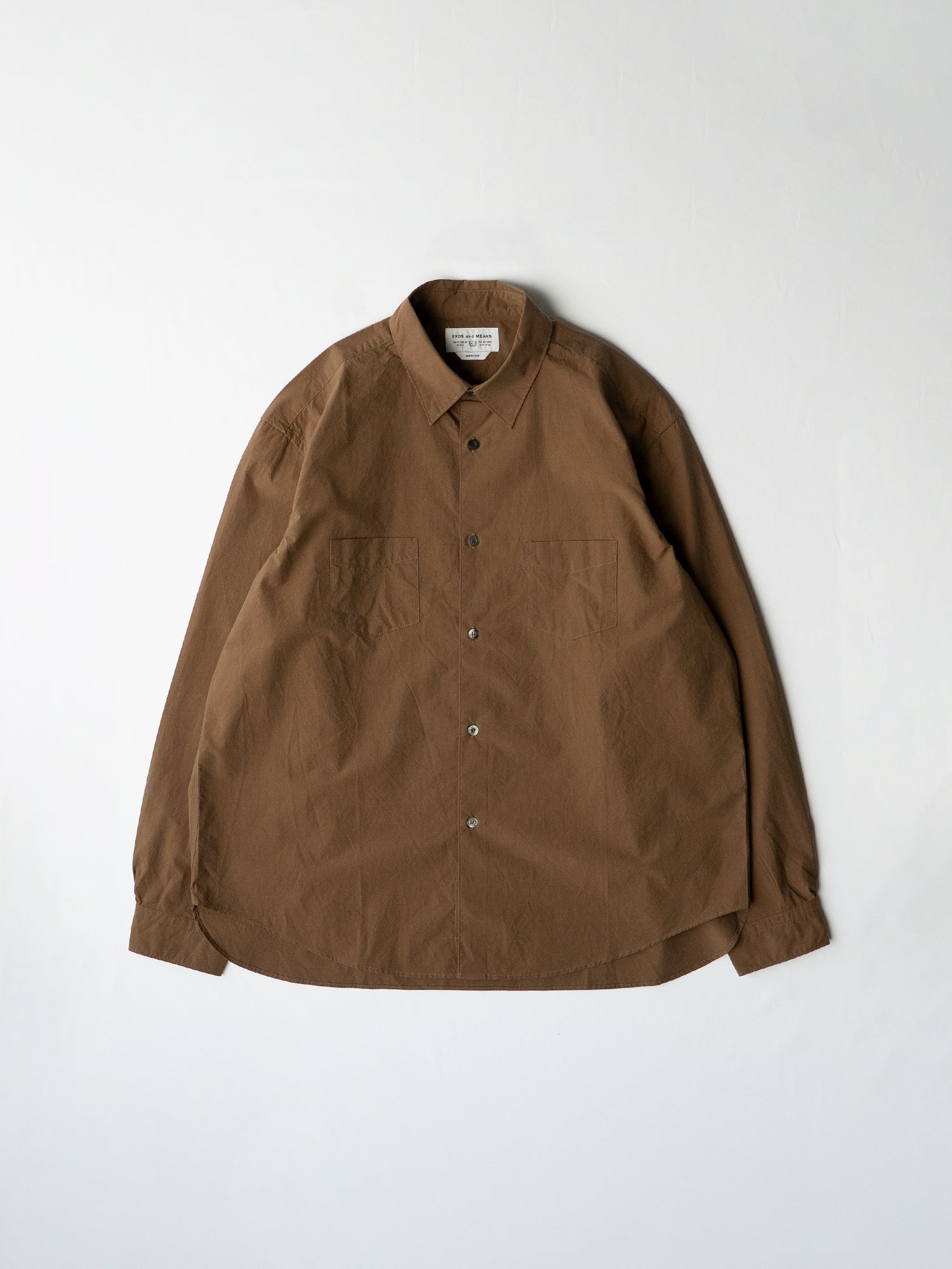 トップス ENDS and MEANS Aldous shirts Natural M ENDS and MEANS Aldous Shirts – CUXTON HOUSE
