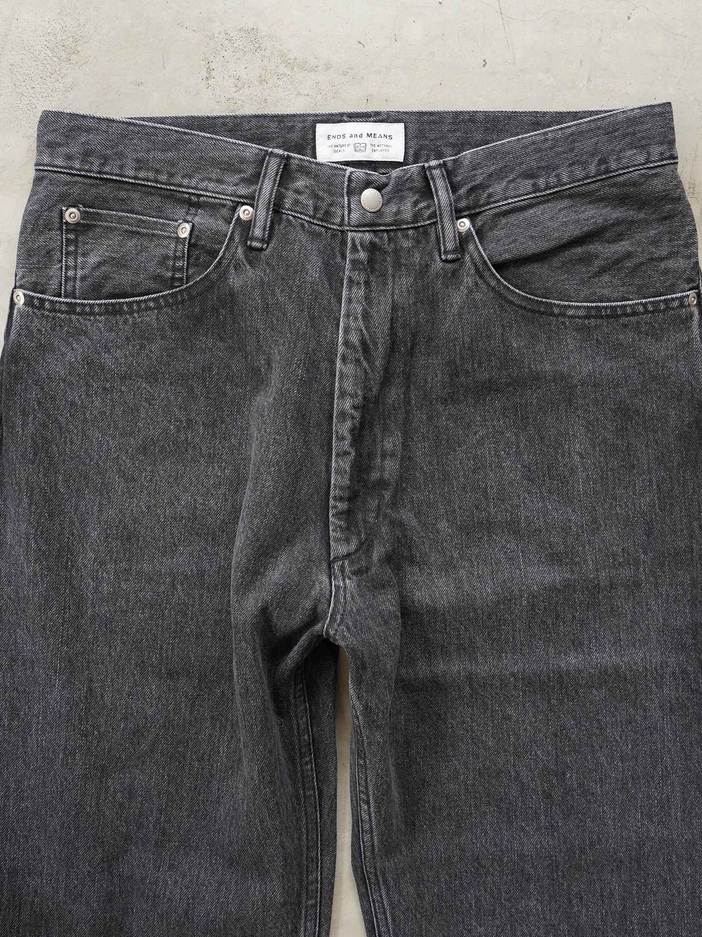 5 Pockets Denim Washed Black