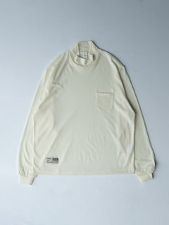 Merino Wool Pocket Long-Sleeve Mock Neck Tee