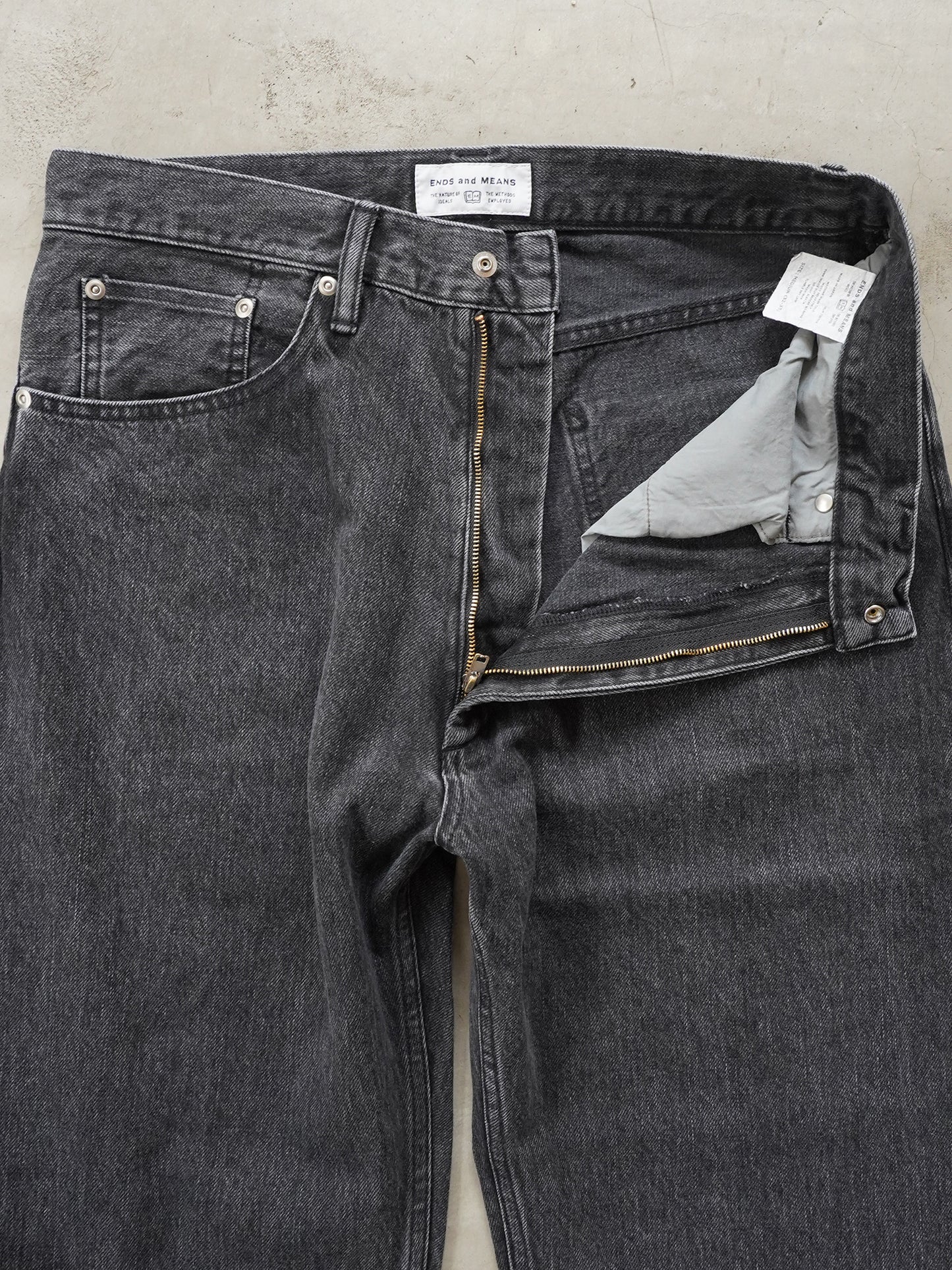 5 Pockets Denim Washed Black