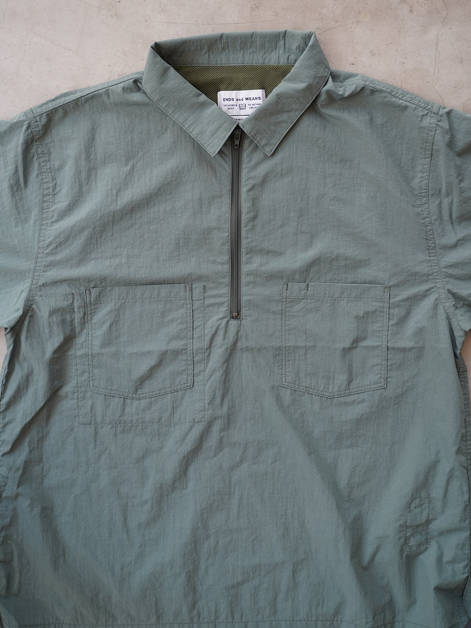 ends and means 半袖シャツコットンリネン