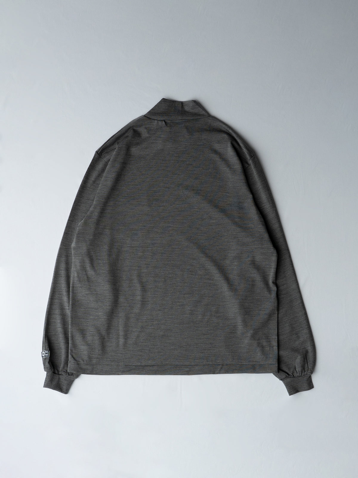 Merino Wool Pocket Long-Sleeve Mock Neck Tee