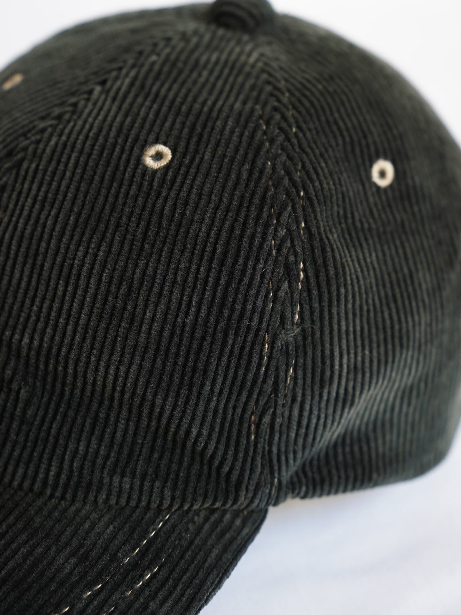 Cord 6 Panel Cap Limited Colour Over-dyed Greeny Black