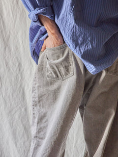 Relaxed fit 5-Pocket Washed Moca Denim