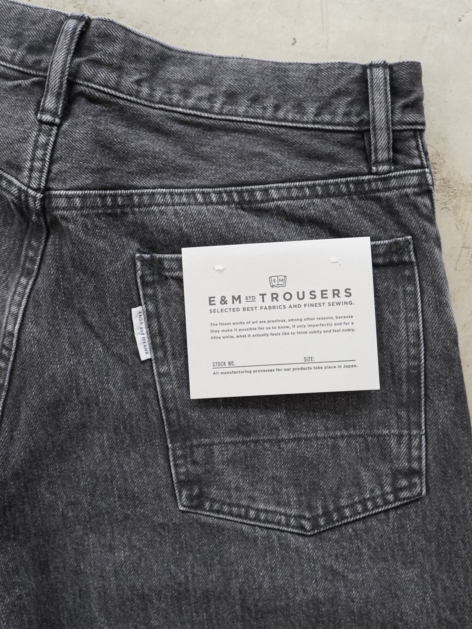 5 Pockets Denim Washed Black