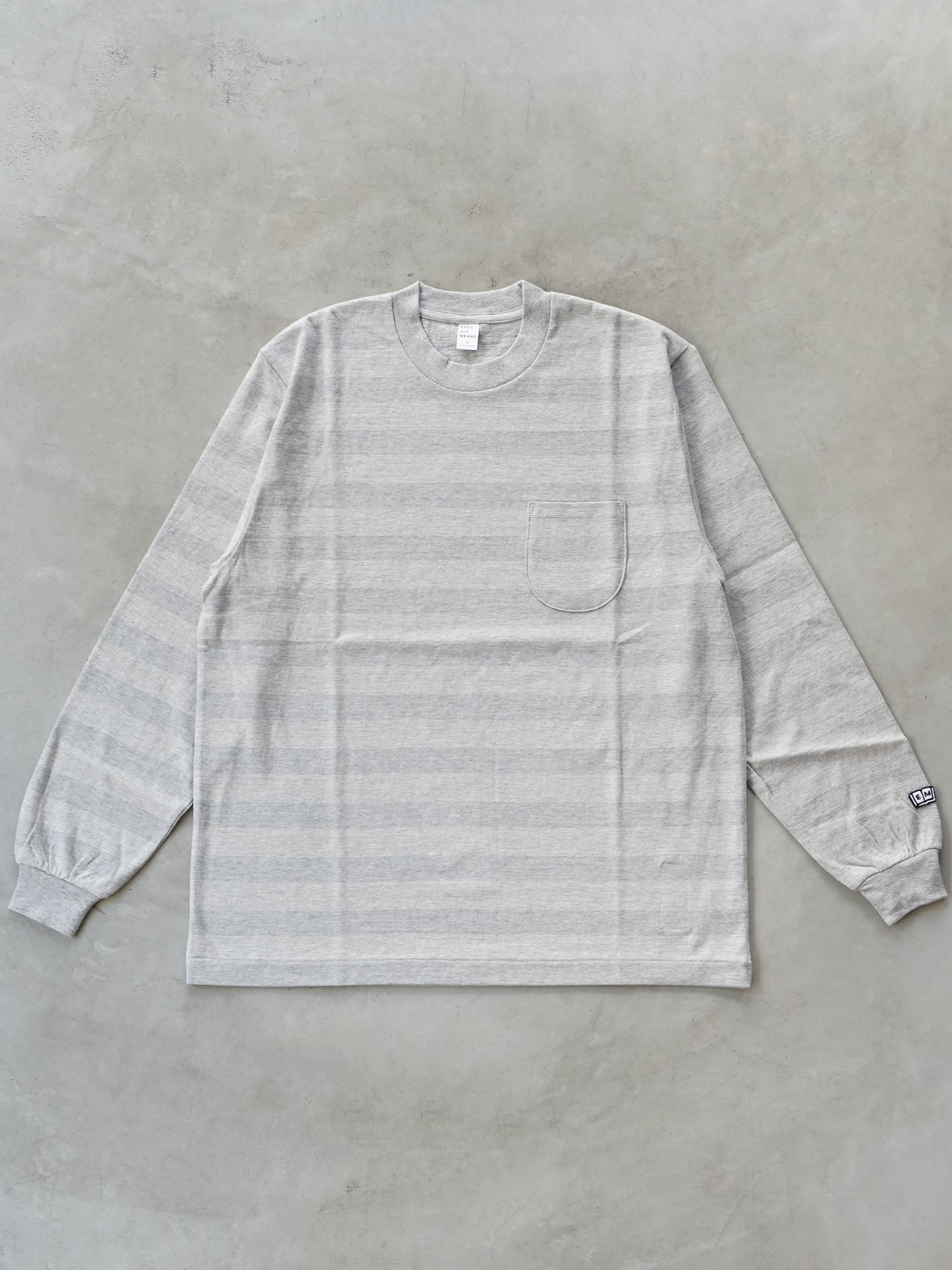 ENDS and MEANS Horizontal Stripe Pocket L/S Tee CH Limited Colour