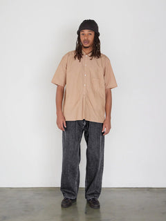 Relaxed fit 5-pocket washed denim