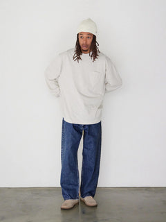 Relaxed fit 5-pocket washed denim