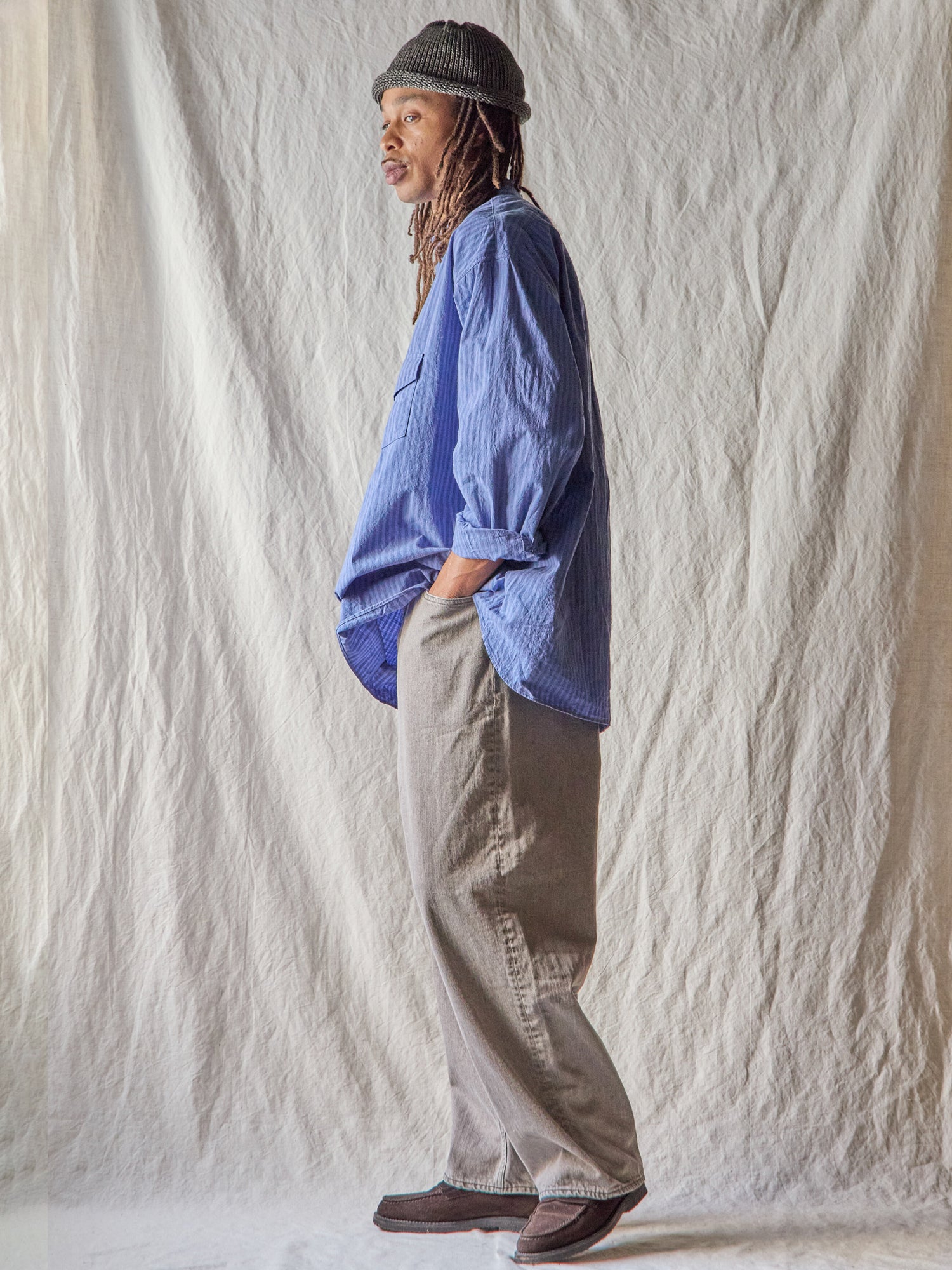 Relaxed fit 5-Pocket Washed Moca Denim