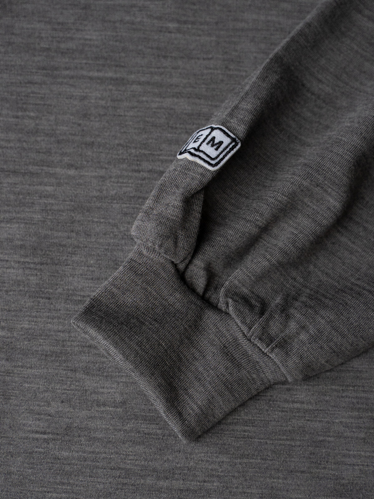 Merino Wool Pocket Long-Sleeve Mock Neck Tee