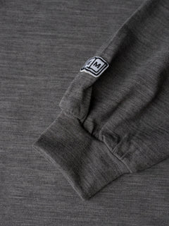 Merino Wool Pocket Long-Sleeve Mock Neck Tee