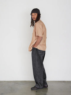 Relaxed fit 5-pocket washed denim